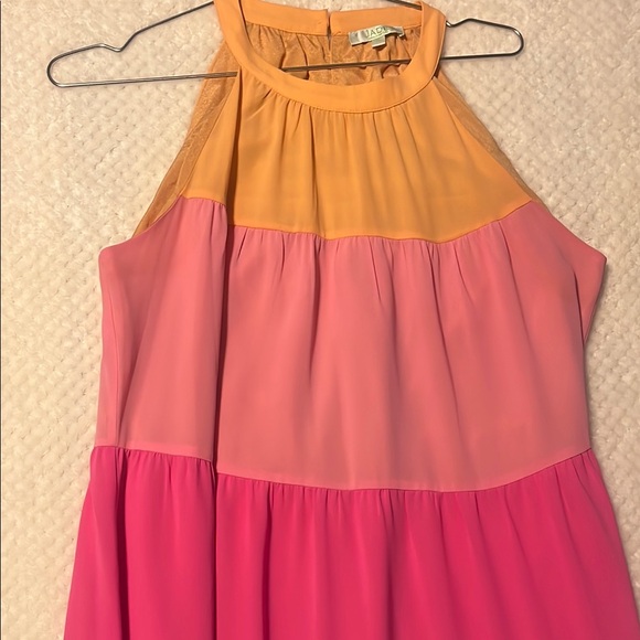 Jade Melody Womens Maxi Dress Tam Rainbow Halter Dress Colorblock Tunic Small - Picture 3 of 9